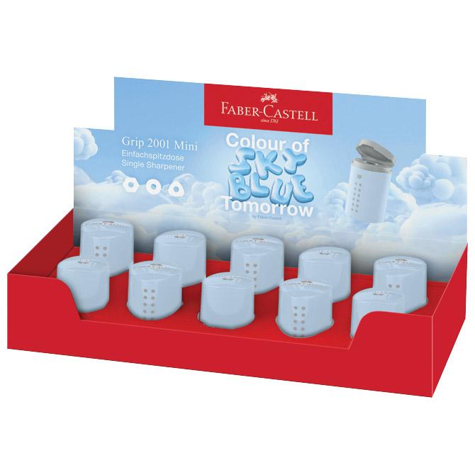 Šiljilo pvc s pvc kutijom 1rupa Grip 2001 mini Faber Castell sky blue - Slika 3