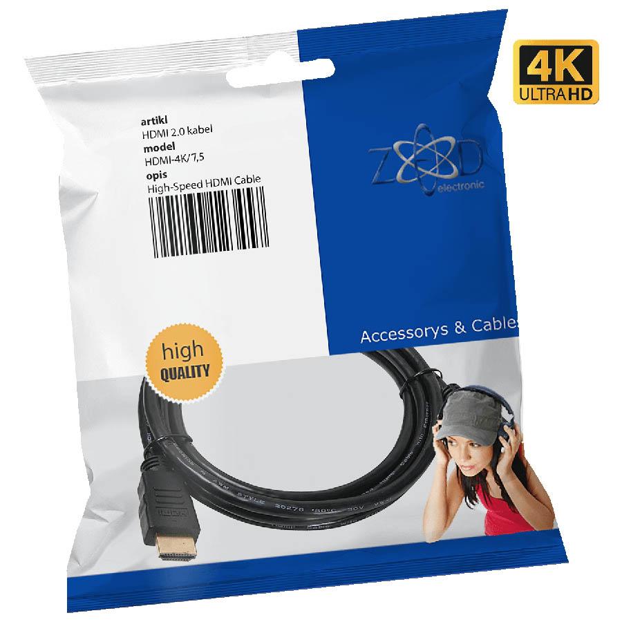 Kabel HDMI 2.0 7,5m - Slika 2