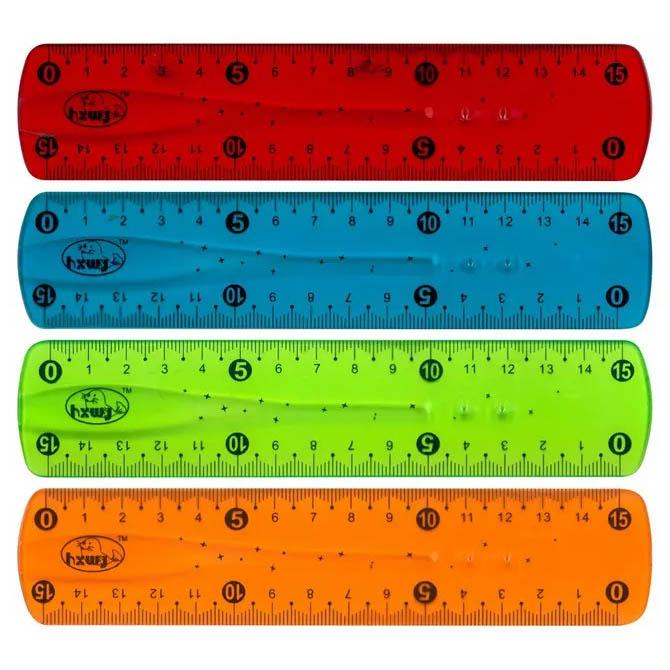 Ravnalo pvc 15cm savitljivo 4 boje Line Flexy Fandy