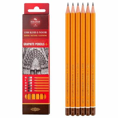 Set umjetničkih grafitnih gradacijskih olovaka 6/1 Koh-I-Noor 1500