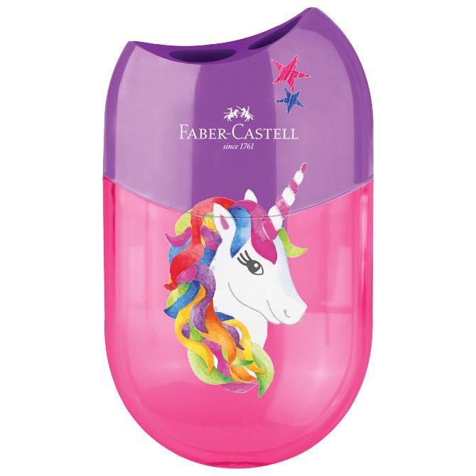 Šiljilo pvc s pvc kutijom 2 rupe Unicorn Faber Castell