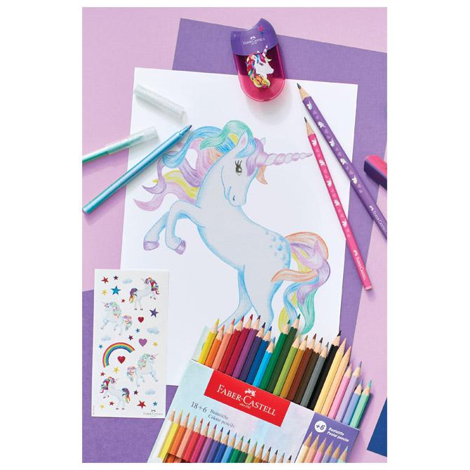 Šiljilo pvc s pvc kutijom 2 rupe Unicorn Faber Castell - Slika 2