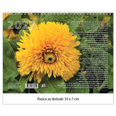 Kalendar "Cvijeće" 13 listova, spirala JP.