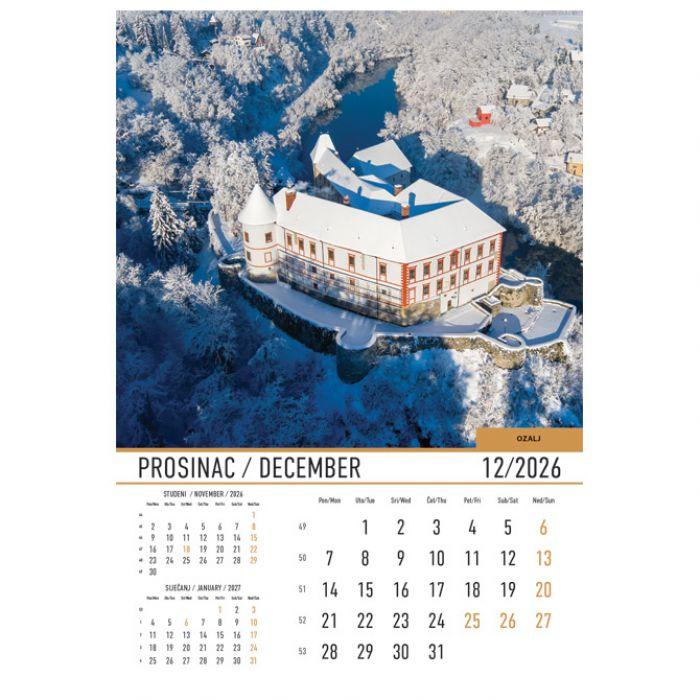 Kalendar "Dvorci i utvrde" 13 listova, spirala - Slika 13