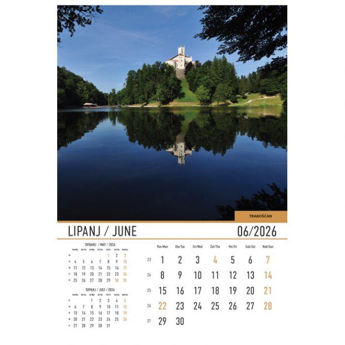 Kalendar "Dvorci i utvrde" 13 listova, spirala - Slika 7