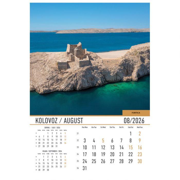 Kalendar "Dvorci i utvrde" 13 listova, spirala - Slika 9