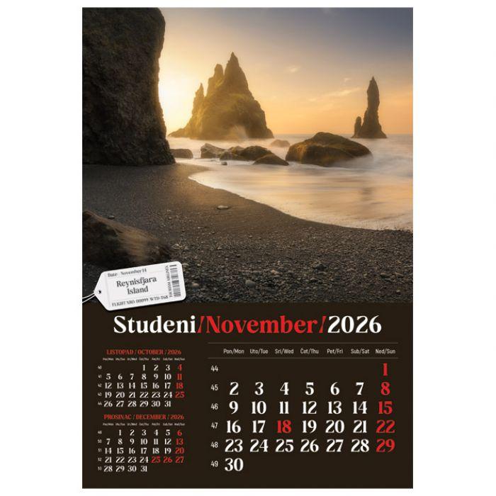 Kalendar "Putujem Europom" 13 listova, spirala - Slika 12