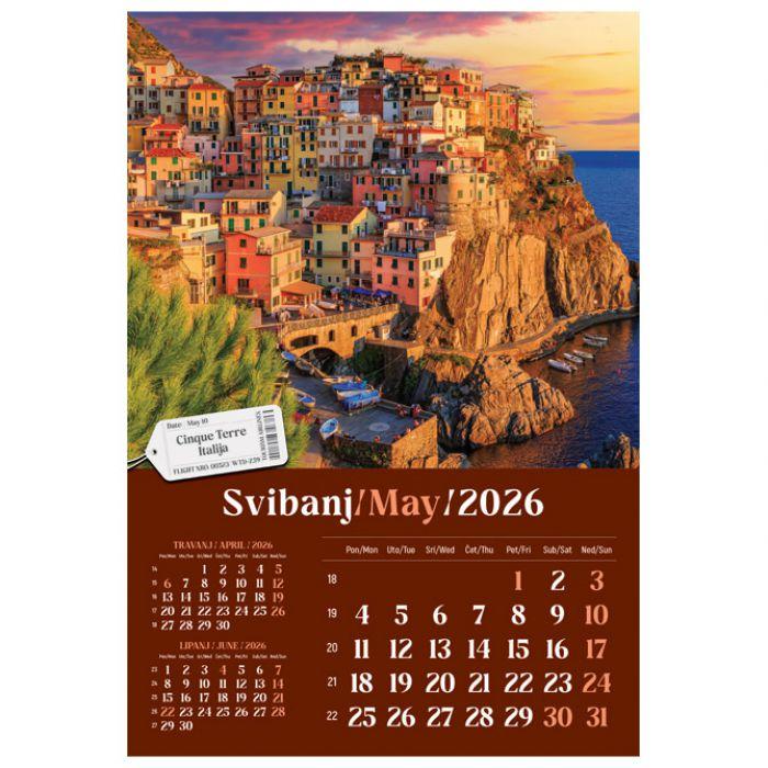 Kalendar "Putujem Europom" 13 listova, spirala - Slika 6