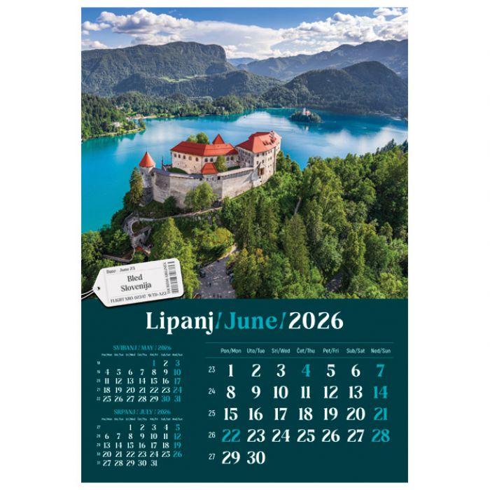 Kalendar "Putujem Europom" 13 listova, spirala - Slika 7