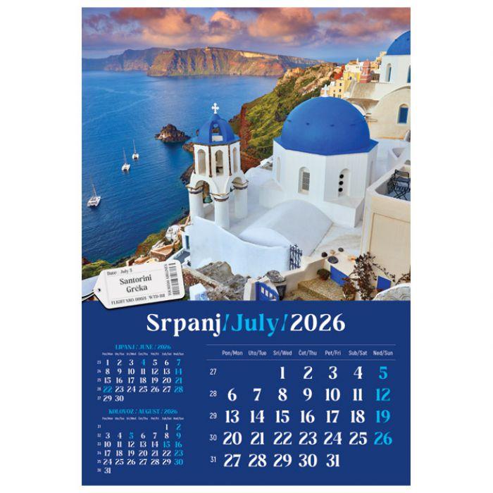 Kalendar "Putujem Europom" 13 listova, spirala - Slika 8