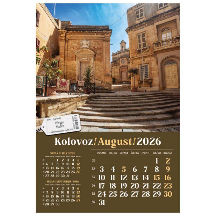 Kalendar "Putujem Europom" 13 listova, spirala - Slika 9