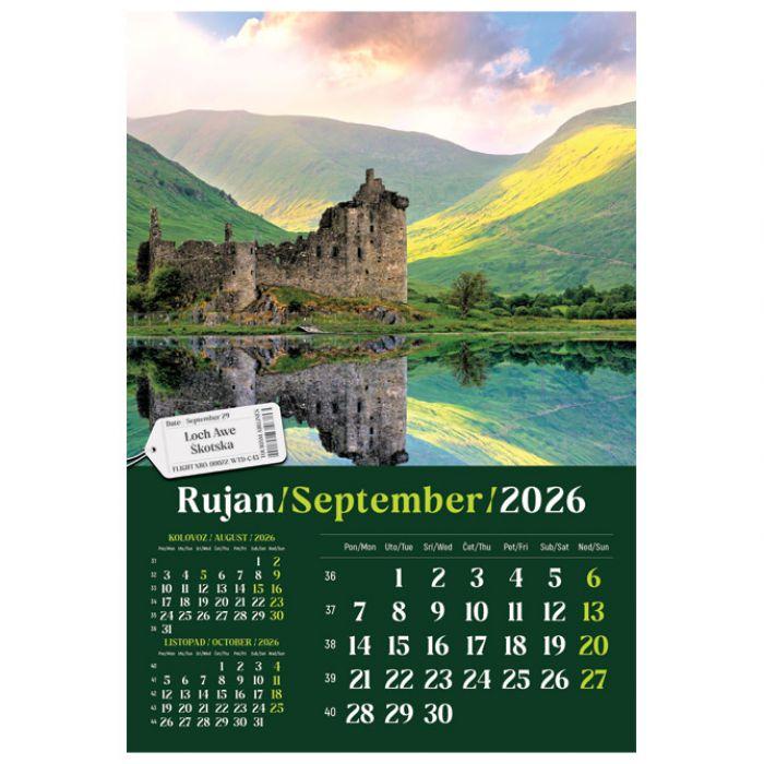 Kalendar "Putujem Europom" 13 listova, spirala - Slika 10