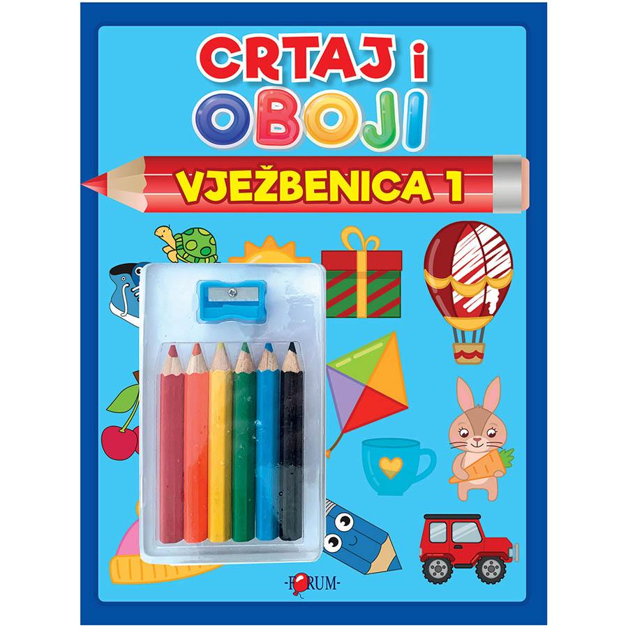 Crtaj i oboji - vježbenica 1, plava