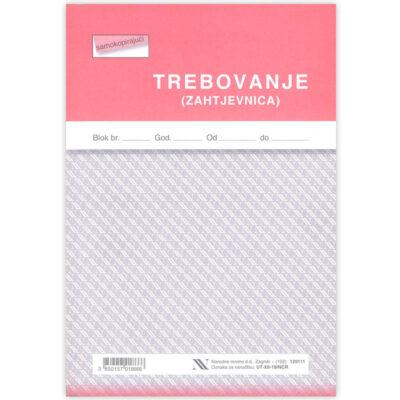 Trebovanje (zahtjevnica) A5, obrazac XII-19/NCR NN