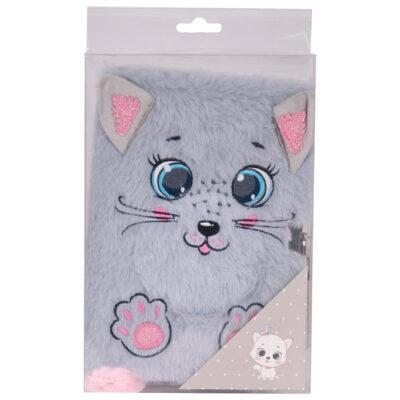 Dnevnik plišani s ključem A5 96L Cat Paso