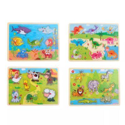 Drvene puzzle umetaljke životnje sort
