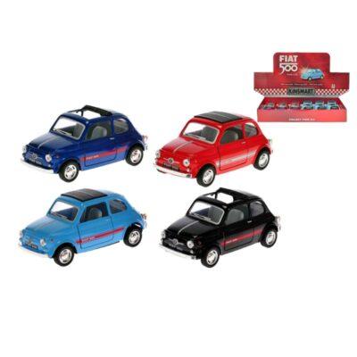 Metalni autić Fiat 500 na potez svijetli i svira 12,5cm