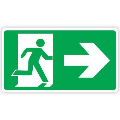 Naljepnica "Evakuacijski put - desno" 20x11cm