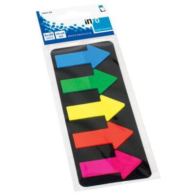 Zastavica 25x45 mm 5x25L strelice Global Notes sortirano