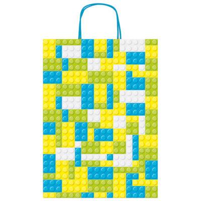 Vrećice ukrasne 26x36x12 cm kockice Rex-Saul Sadoch  plave/zelene/žute