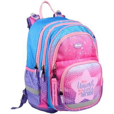 Ruksaci školski ergonomski ruksak 2u1 Unicorn Karbon