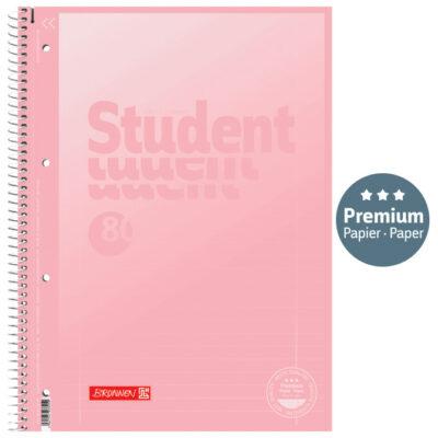 Blok kolegij A4 karo 80L perforacija+4rupe Pastel Soft Brunnen