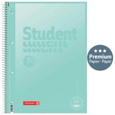 Blok kolegij A4 crte 80L perforacija+4rupe Pastel soft Brunnen