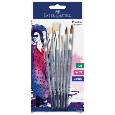 Set kistova od sintetičkih vlakana (za razne tehnike) pk6 Faber Castell