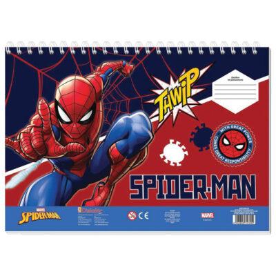 Blok risaći 40listova+ šablona i naljepnice Spiderman Diakakis