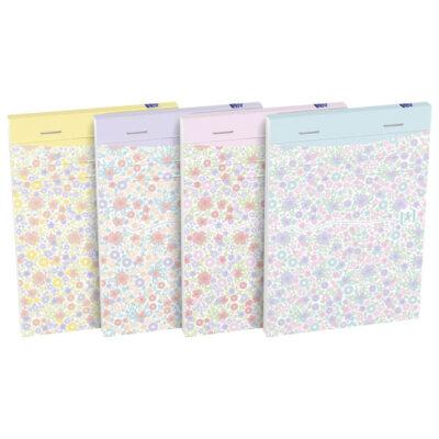 Blok za bilješke A6 crte 80L s naslovnicom Floral pastel Oxford