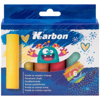 Kreda za vanjsko crtanje 6/1 okrugla Karbon