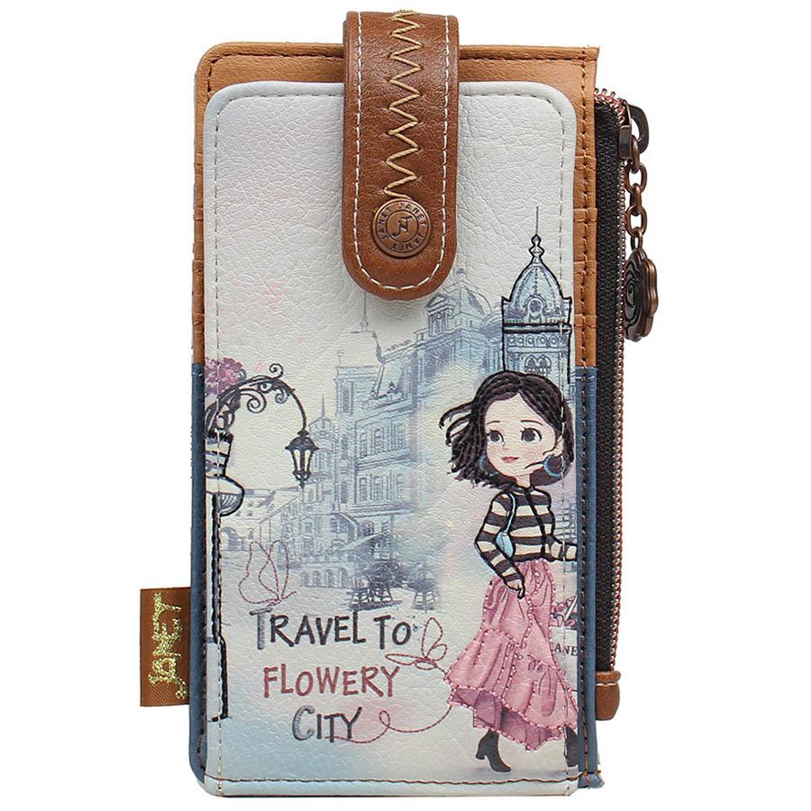 Etui za kartice/novčanik Janet Flowery city 9x2x16cm