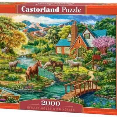 Puzzle 2000 komada kuća sa konjima