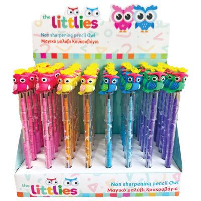 Olovka grafitna u nastavcima Littlies Owl Diakakis