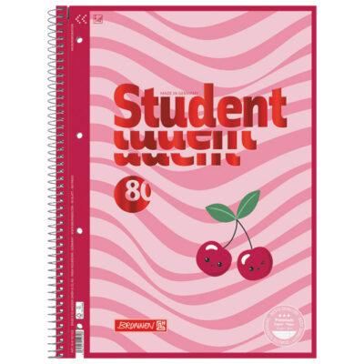Blok kolegij A4 crte 80L perforacija+4rupe Fruity Love Brunnen