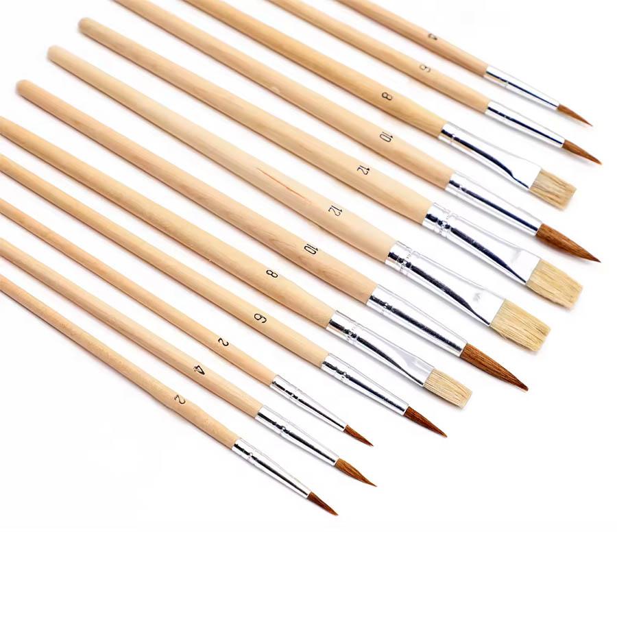 Kistovi za tempere i vodene 12/1 + paleta drvena Artmate - Slika 4