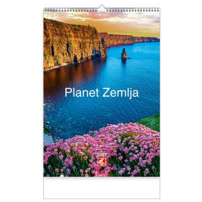 Kalendar "Planet Zemlja 2027" 13 listova, spirala