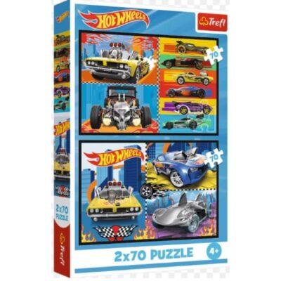 Puzzle 2x70komada Hot Wheels Tref