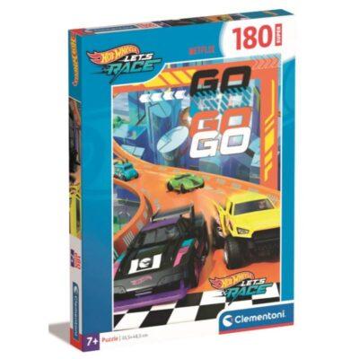 Puzzle 180 komada Hot Wheels lets Race Clementoni