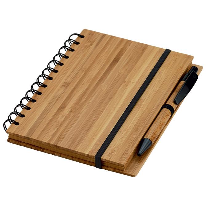 Blok kolegij 13x18 cm crte 70L natur + olovka kemijska bambus